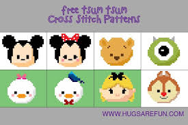 Free Cross Stitch Patterns Tsum Tsum Hugsarefun Com