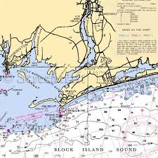 Rhode Island Stonington Westerly Nautical Chart Decor