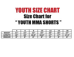 Kids Mma Shorts Youth Sizes