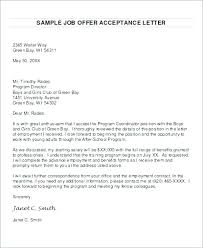 Employment Offer Letter Acceptance Job Letters Of Format