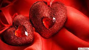 red heart pairs decoration HD wallpaper ...