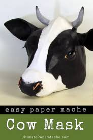 Paper Mache Cow Mask Or Wall Sculpture