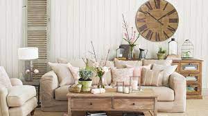 The english country living room aesthetic gathers much inspiration from its peaceful, rural surroundings. Neutral Country Living Room With Oversized Clock The Room Edit Country Living Room Living Room Modern Living Room Decor