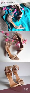 Best 25 Nude Heeled Sandals ideas that you will like on Pinterest.