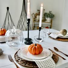 simple thanksgiving table setting idea