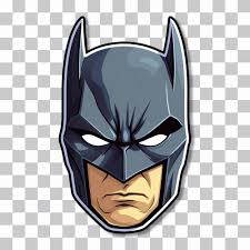 dc batman cartoon head sticker free