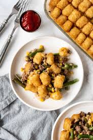 ground beef tater tot cerole house