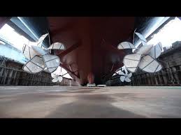 dry dock flooded for aircraft carrier