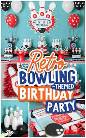 a retro bowling themed birthday party