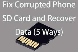 fix corrupted sd card re data