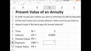 present value of ordinary annuity in