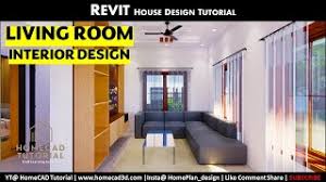 living room interior design revit