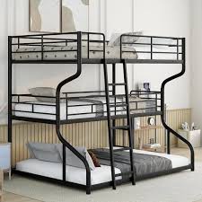 Triple Bunk Bed With Ladder Qhs091aab
