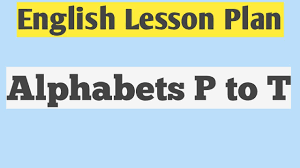 nursery english lesson plan alphabets