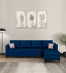 omega velvet lhs sectional sofa in