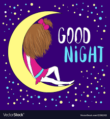 good night greeting card royalty free