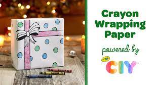 crayon wrapping paper diy gift wrap