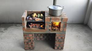 build an outdoor wood stove from bricks