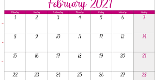 The february calendar 2021 contains all the details of holidays, festivals. February 2021 Calendar Printable Calendarena