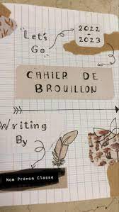 Page de garde Cahier de Brouillon 📔 en 2023 | Cahier de brouillon,  Couvertures de cahier, Pages de garde cahiers