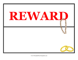 Reward Lost Jewelry Flyer