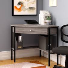 Yaheetech corner computer desk with drawer, home office writing desk laptop pc table, 90 degrees corner table with storage shelves, study workstation for small space, white 4.6 out of 5 stars 255 $99.99 $ 99. Corner Desks You Ll Love In 2021 Wayfair