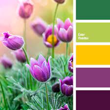 yellow and violet color palette ideas