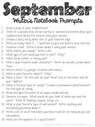 Journal writing prompts for  st grade