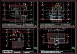 autocad drawing of 3 story house plans