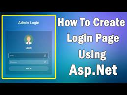how to create login page in asp net web