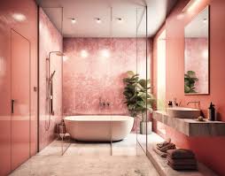 Sleek Pink Bathroom With Modern Designs