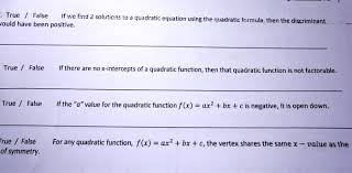 Soluticns T0 Quadratic Equation