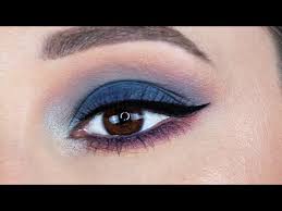 smokey royal blue eye makeup tutorial