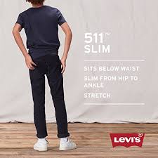 Levis 511 Warp Stretch Light Wash Boys Ripped Jeans Light