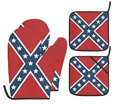 confederate battle flag oven mitt and