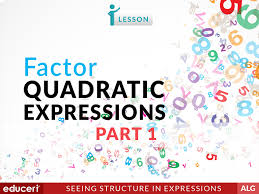 Factor Quadratic Expressions Part 1