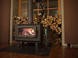 Wood Stove In Front Of A Window