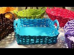 How to make a fruit basket with newspaper/ košara za voće od novinskog papira različiti oblici koje izrađujem od novinskog. Pletene Korpice Od Papira