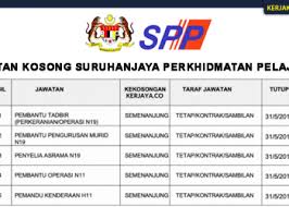Click the link below to apply and kindly check the closing date and the requirement for the position.only shortlisted candidates will be notified. Spp Suruhanjaya Perkhidmatan Pelajaran Portal