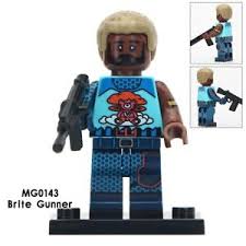 Минифигурки аналоги lego со скидкой! Lego Custom Fortnite Pele Brite Gunner Jogo Hero Minifiguras Com Armas Ebay