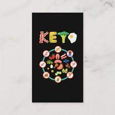 keto themed business cards card bee