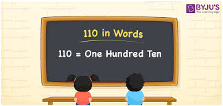 110 In Words Write Spelling Of 110 In