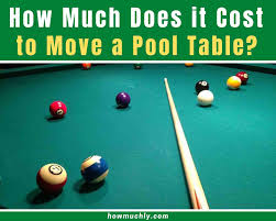 cost to move a pool table