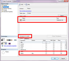 determining permission issues for a sql