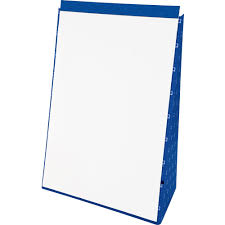 Tops Products Tops Evidence Recycled Table Top Flip Chart 20 Sheets Plain 15 Lb Basis Weight 20 X 28 White Paper Blue Cover Chipboard