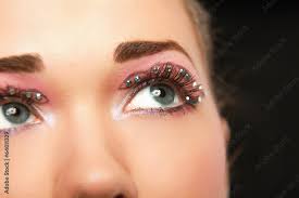 woman eye with exotic style makeup