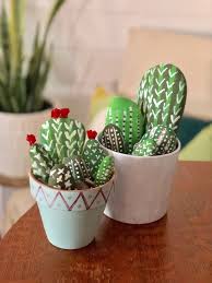 Diy Cactus Rocks Garden Craft Fun For