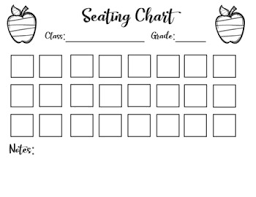 Seating Chart For Special Classes By Ivye Yeatman Tpt