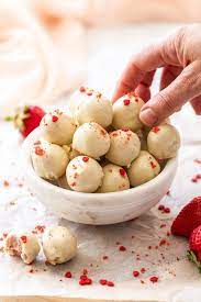 strawberry white chocolate truffles