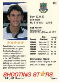 Now talk about kicking a ball about. Gary Lineker Gallery Trading Card Database